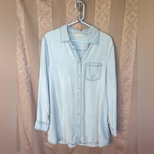 Soft Surroundings Light Blue Button Down Shirt